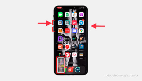 formas de tirar print no iphone, como printar a tela do iphone, captura de tela iphone