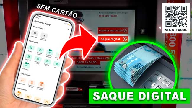 Como Fazer Saque Digital No Banco Horas Via Qr Code