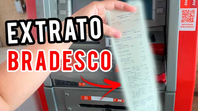 Como Tirar Extrato do Banco Bradesco Direto no Caixa 24 Horas