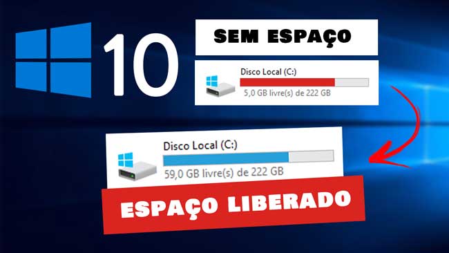 Como Limpar e Liberar Espaço no Disco Local C: do Windows 10 (Sem Programas)